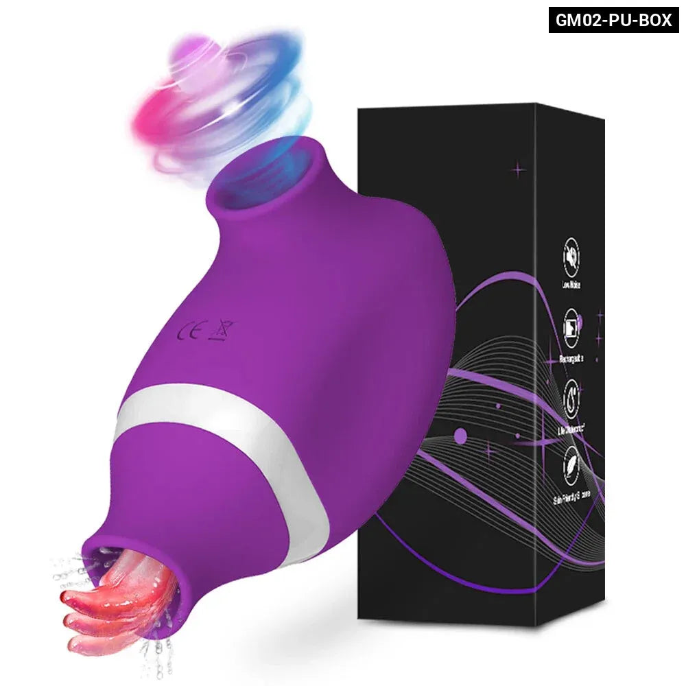 2 In 1 Clit Stimulator Sucking Licking Vibrator for Women