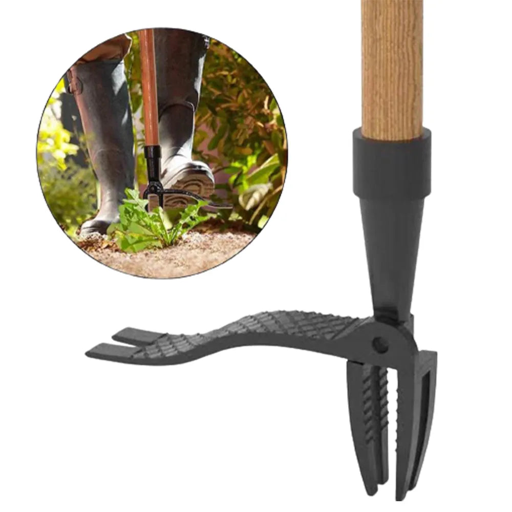 Vibe Geeks Stand Up Weed Puller Tool 4 Claws Manual Weeder