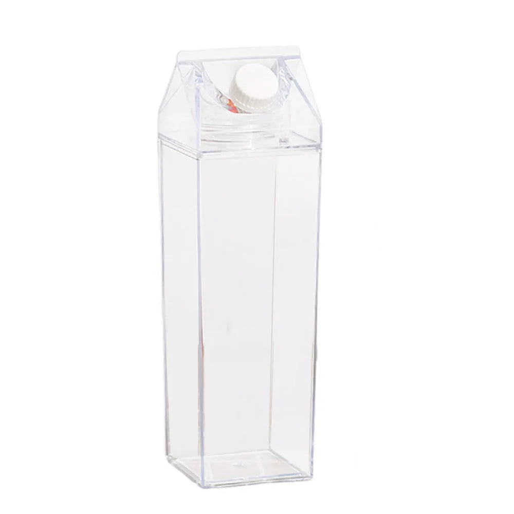 Vibe Geeks 500ml Transparent Milk Carton Designed Portable