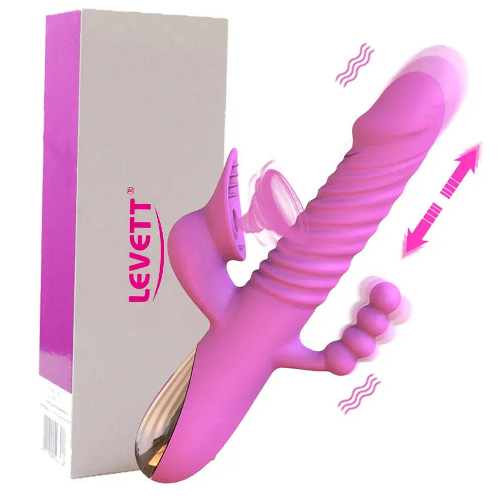 3 In 1 Thrusting Sucker Vibrator For Women
