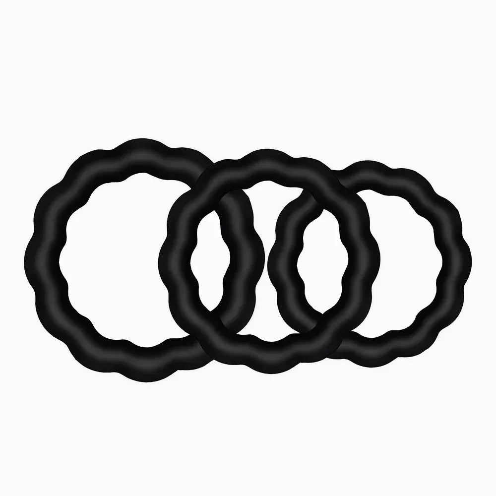 3Pc Delay Cock Ring Set For Men