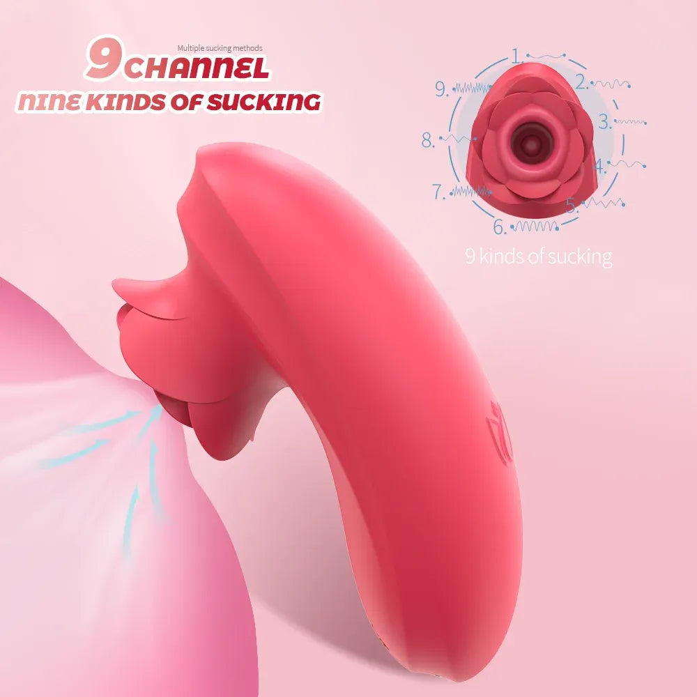 9 Mode Rose Sucking Vibrator for Women