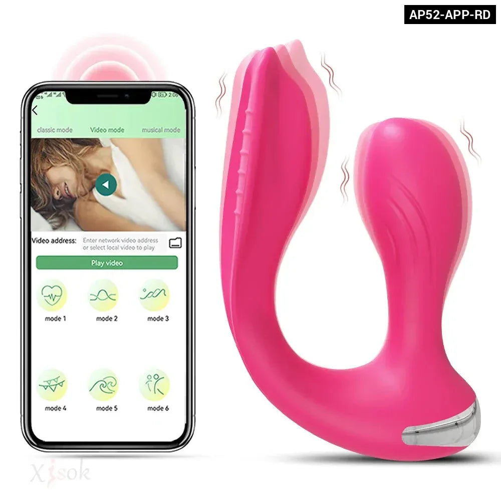 App Control Dual Ended Vibrator for Women Clit Anal