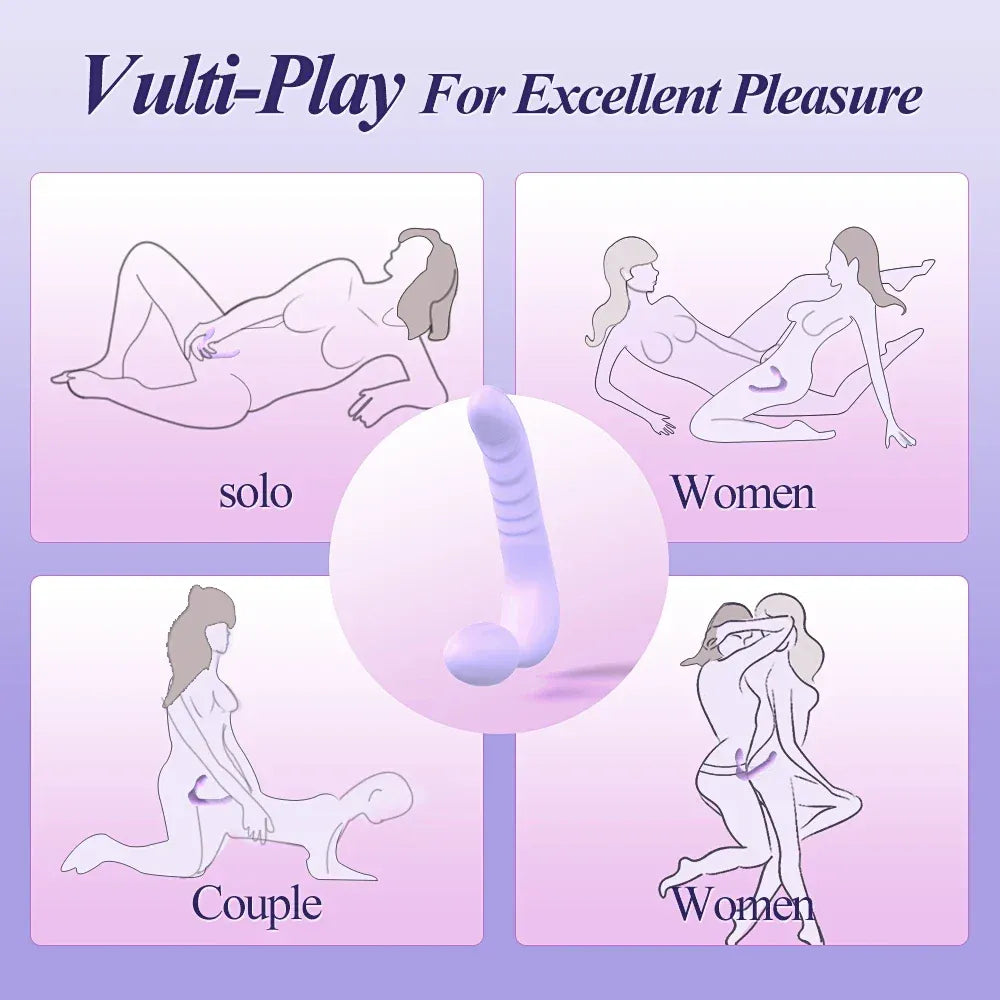 App Controlled Double Dildo Vibrator for Couples Dual