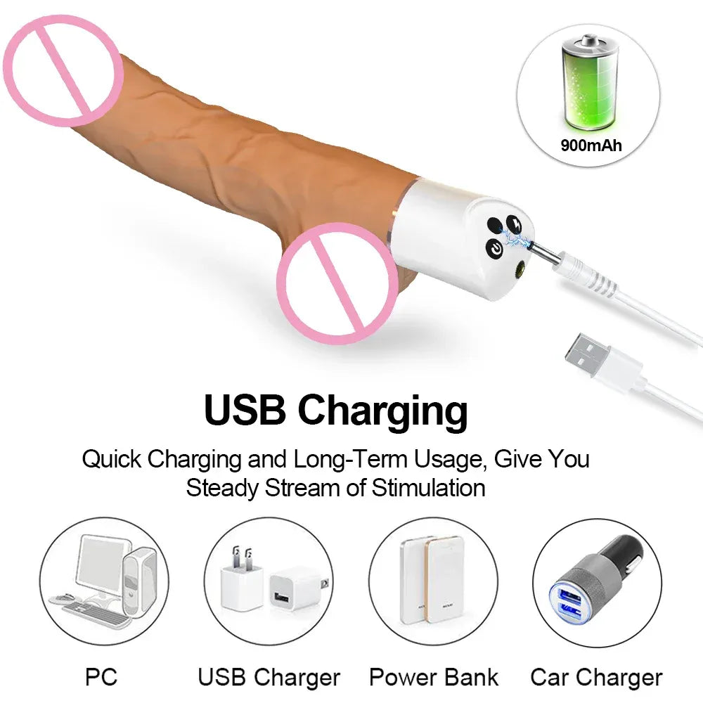 Automatic Thrusting G-Spot Dildo with Suction Cup