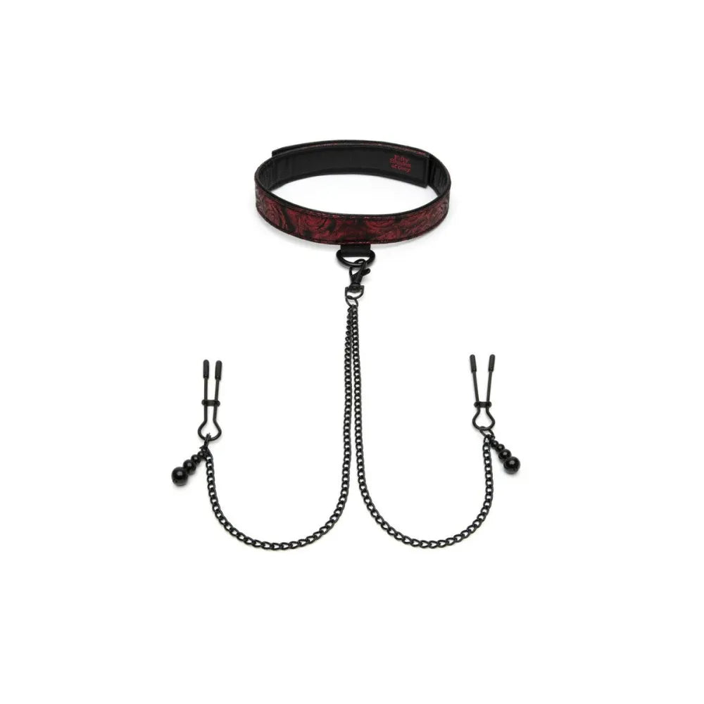 Collar With Nipple Clamps By Fifty Shades Of Grey Sweet