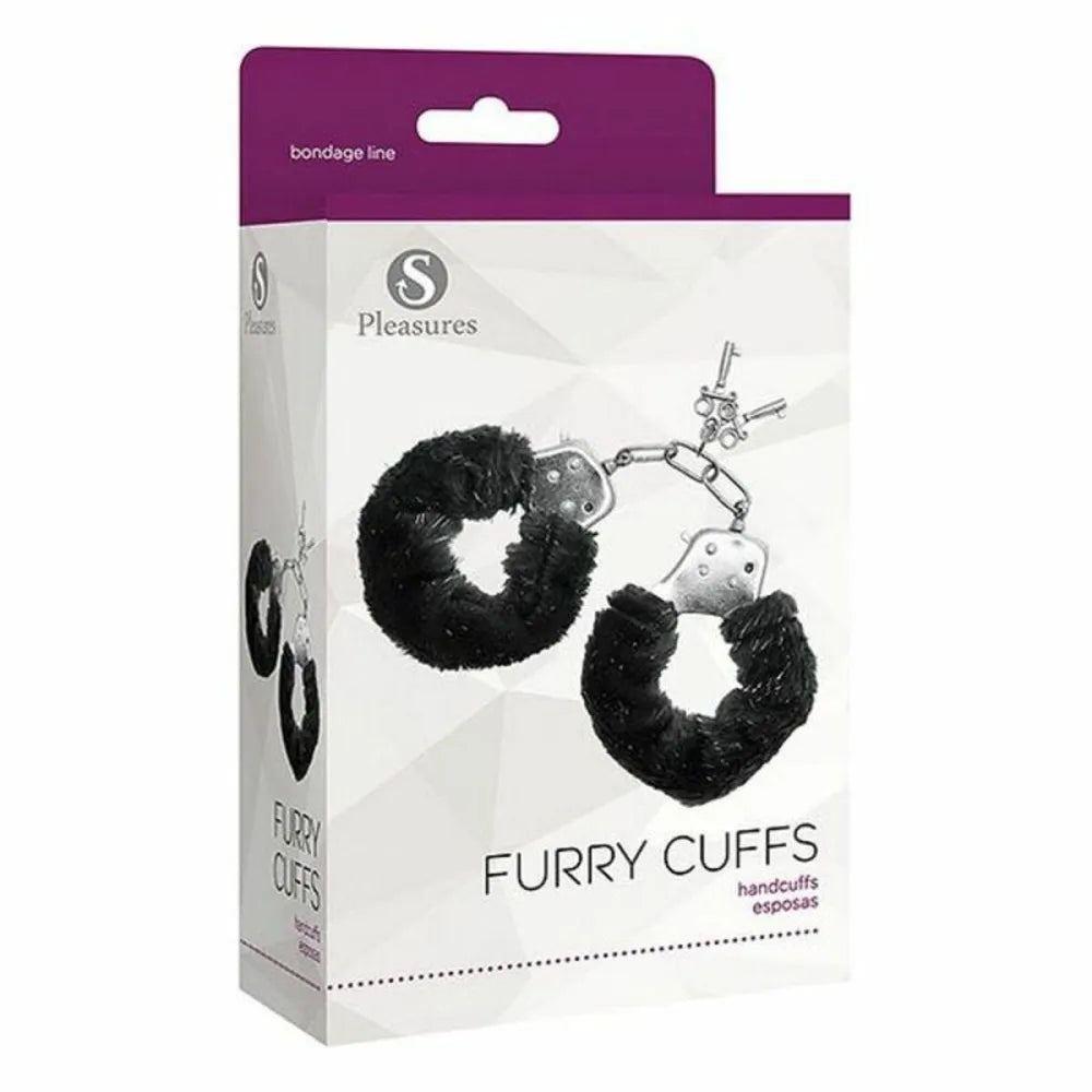 Cuffs By S Pleasures Furry Black