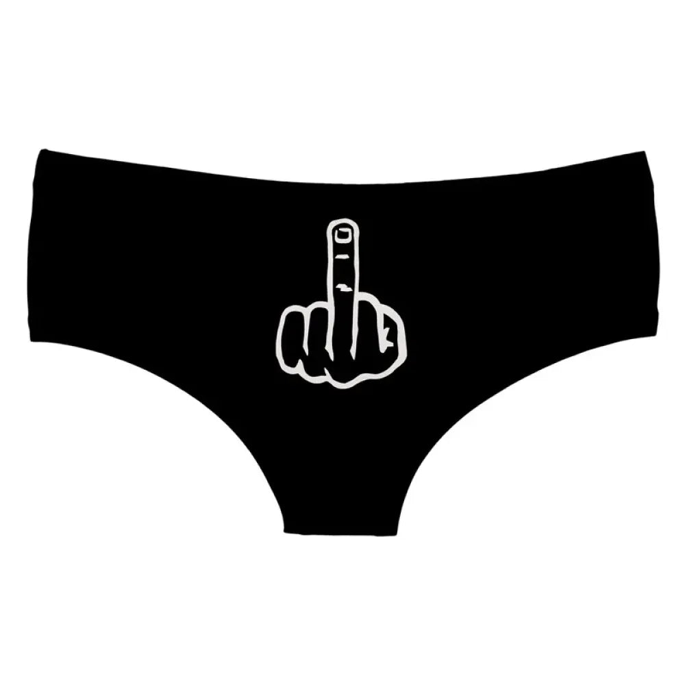 DeanFire Super Soft 3D Panties Women Underwear Black Funny