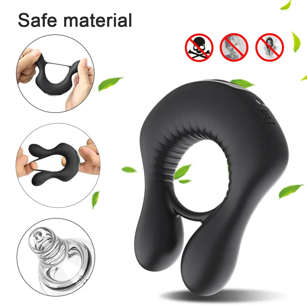 Delay Ejaculation Vibrating Cock Ring for Men