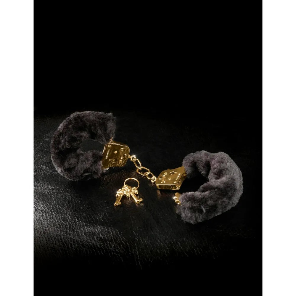 Hog Tie Cuff Set By Pipedream Black Golden