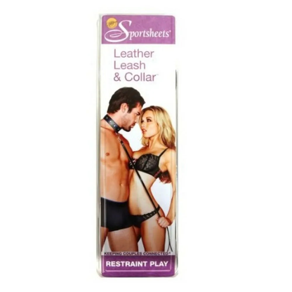 Leather Collar & Leash Set By Sportsheets Ss432-02
