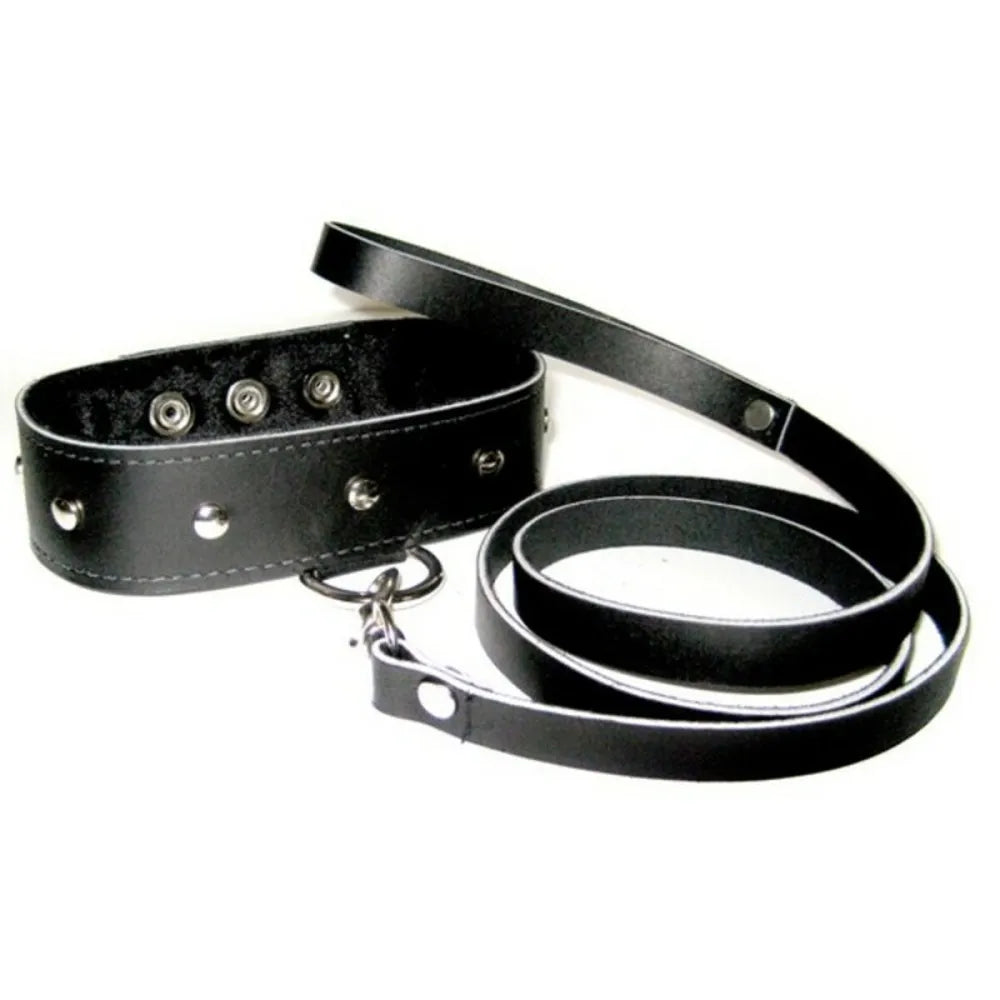 Leather Collar & Leash Set By Sportsheets Ss432-02