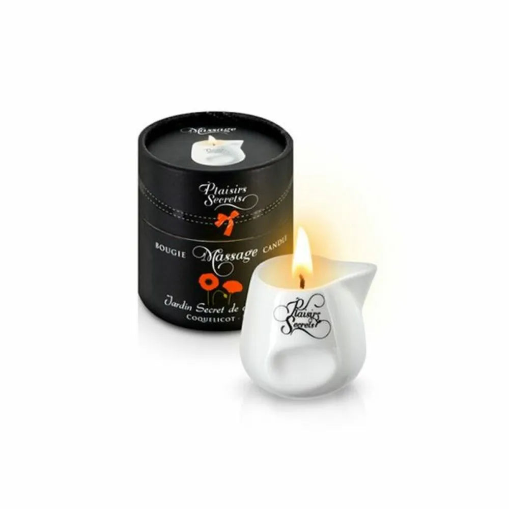 Massage Candle By Plaisirs Secrets Poppy 80 Ml