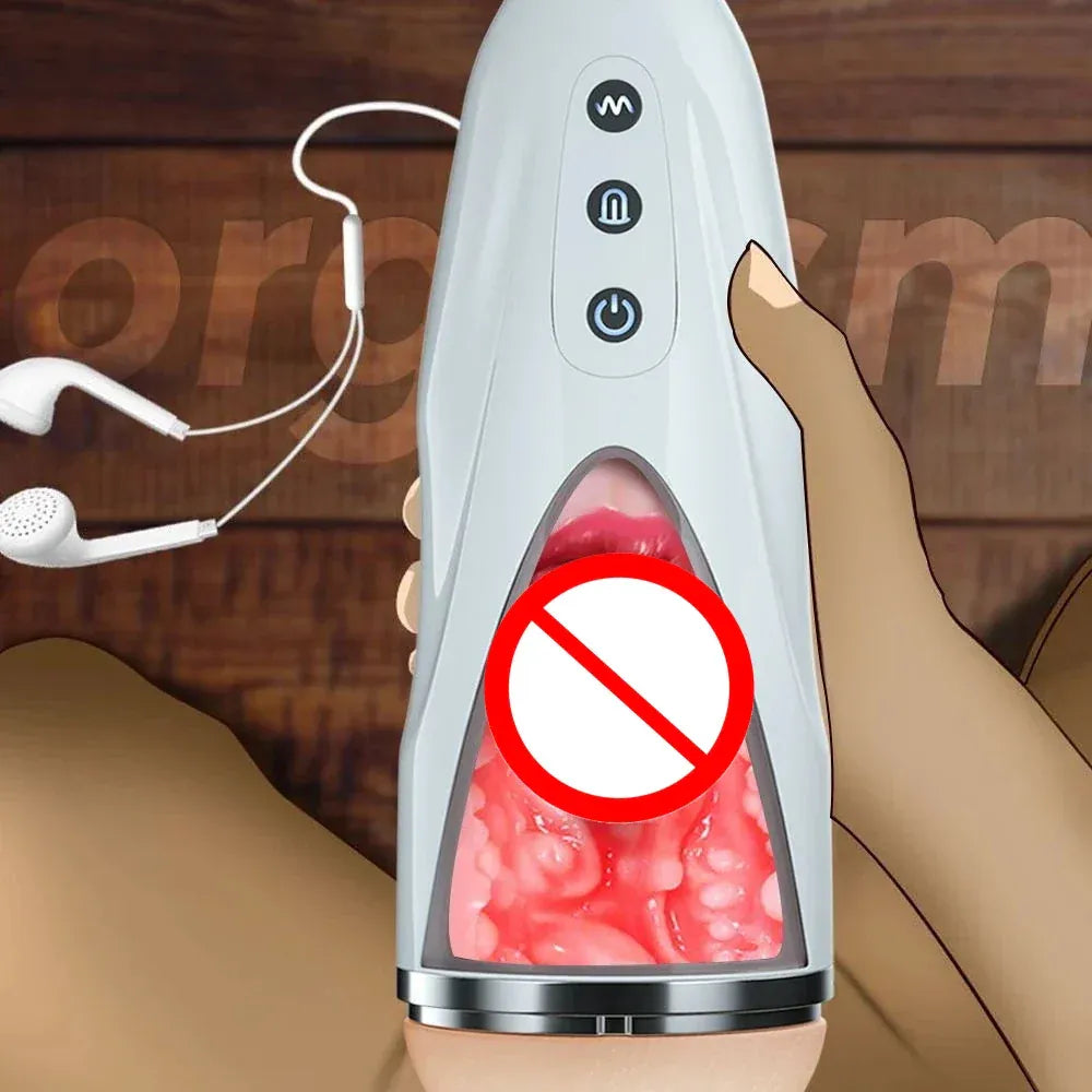 Powerful Male Masturbator Cup for Oral Sex Training