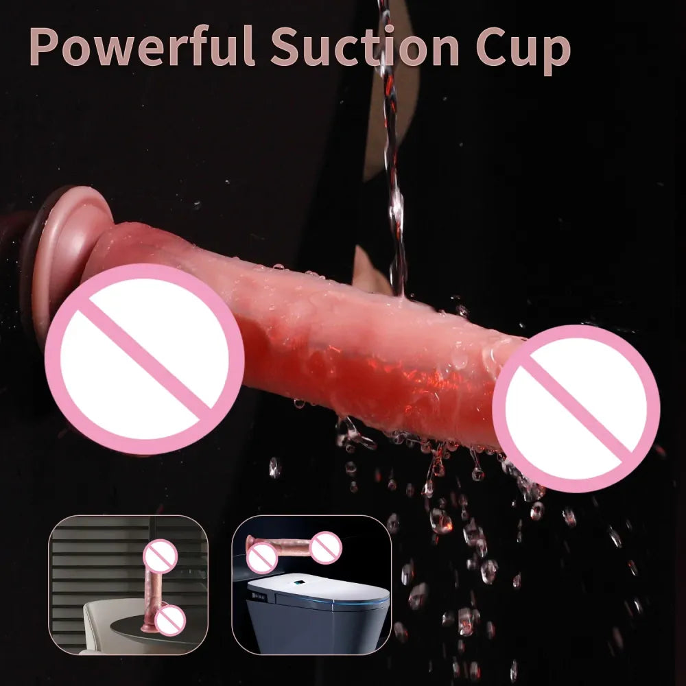 Realistic Thrusting Dildo with Remote Control - 18 +