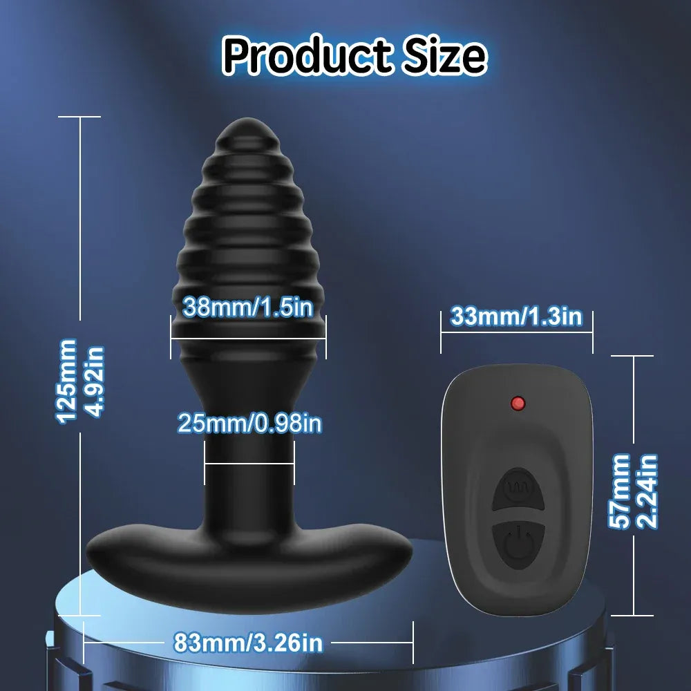 Remote Control Prostate Massager With Rotating Beads
