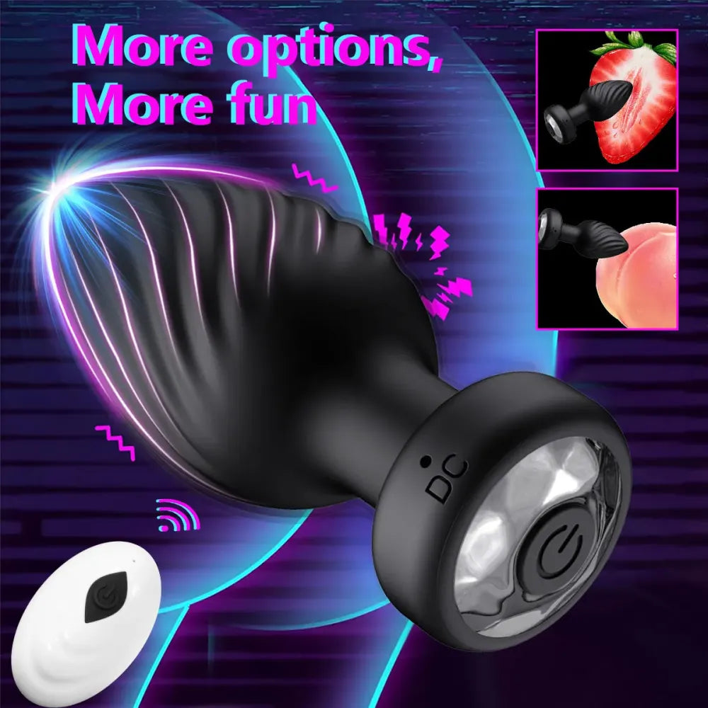 Remote Control Vibrating Anal Plug For Pleasure