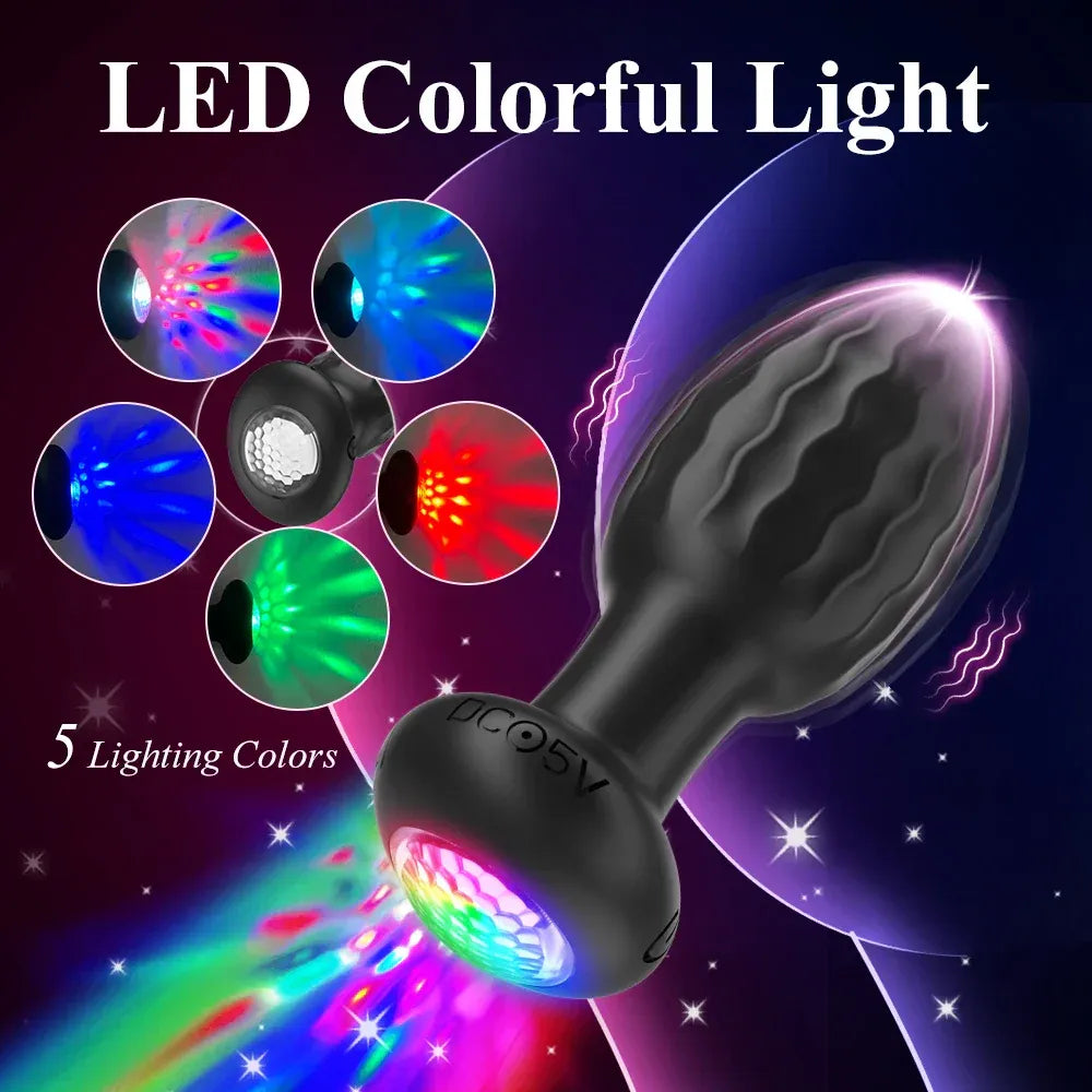 Remote Prostate Massager Led Light Anal Toy