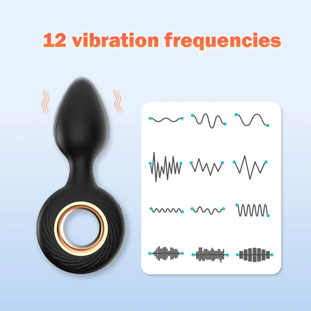 Silicone Anal Plug for Couples Vibrating Prostate Massager