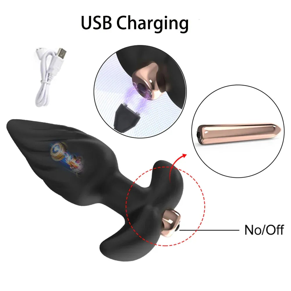 Usb Silicone Anal Vibrator For Couples