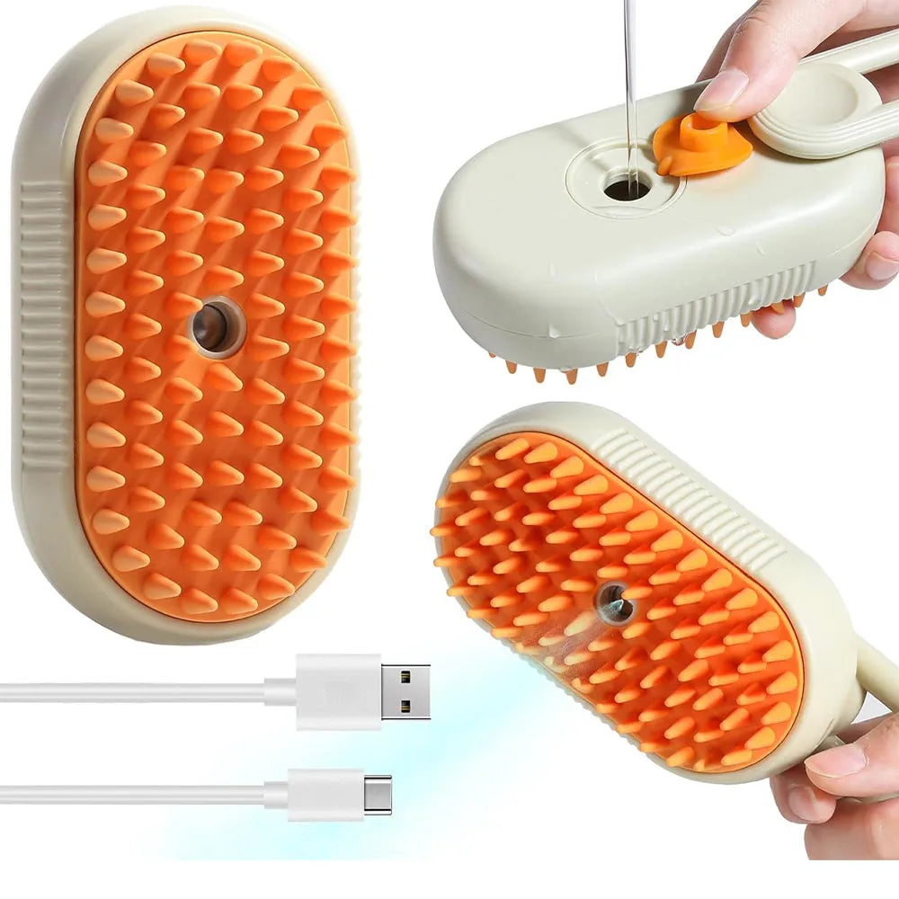 Vibe Geeks Self-Cleaning Hair Removal Cat Steamy Brush