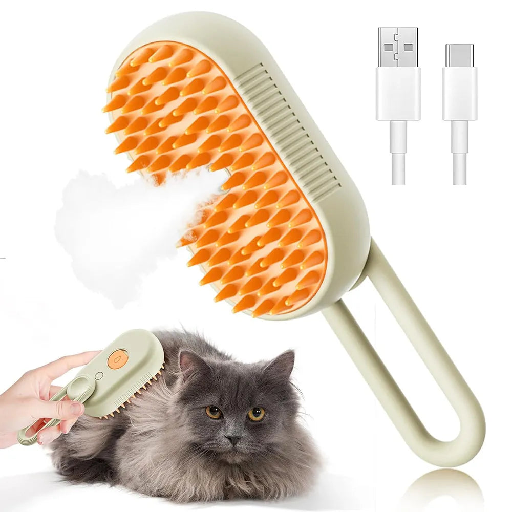 Vibe Geeks Self-Cleaning Hair Removal Cat Steamy Brush