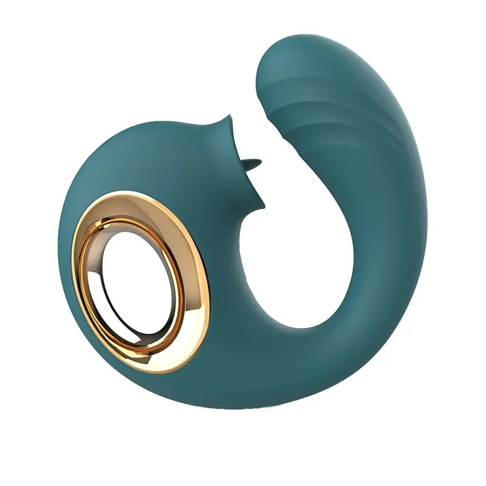 Waterproof Dual Stimulation Vibrator Clit Tonguing & G-Spot